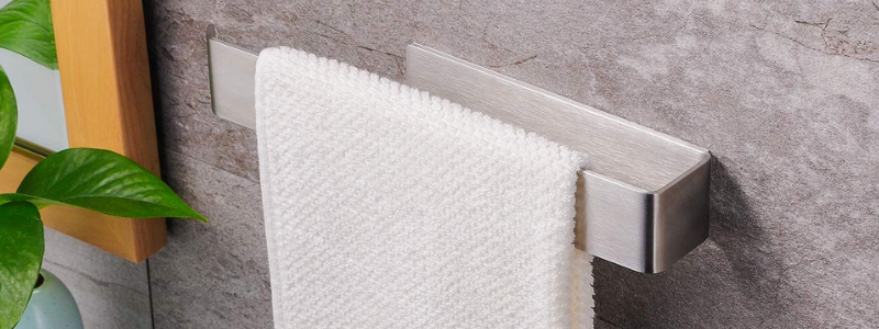ZUNTO Self Adhesive Stainless Steel Bathroom Hand Towel Holder Rail